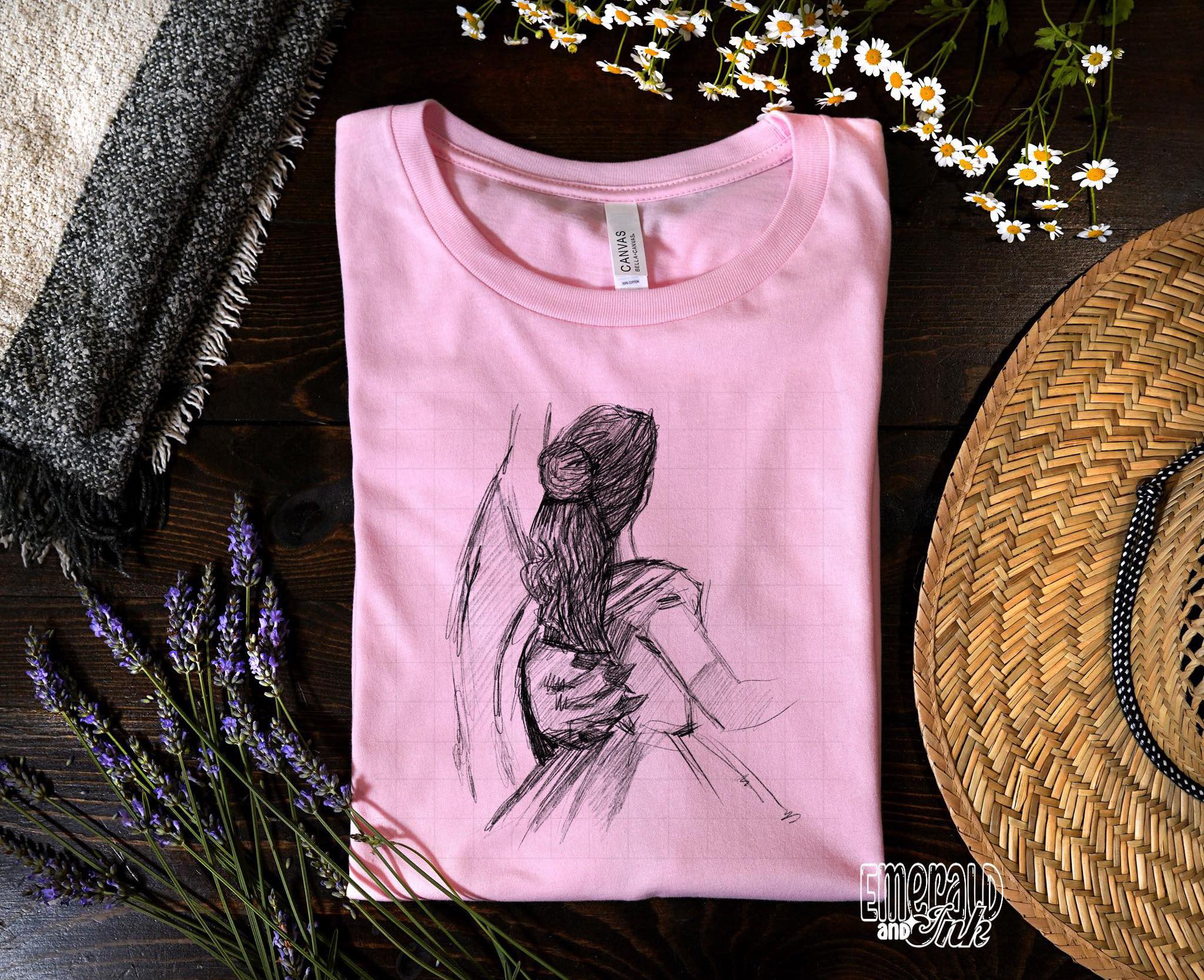 Shes Beauty & Grace DTF Transfer*TAT 7 biz days Emerald & Ink