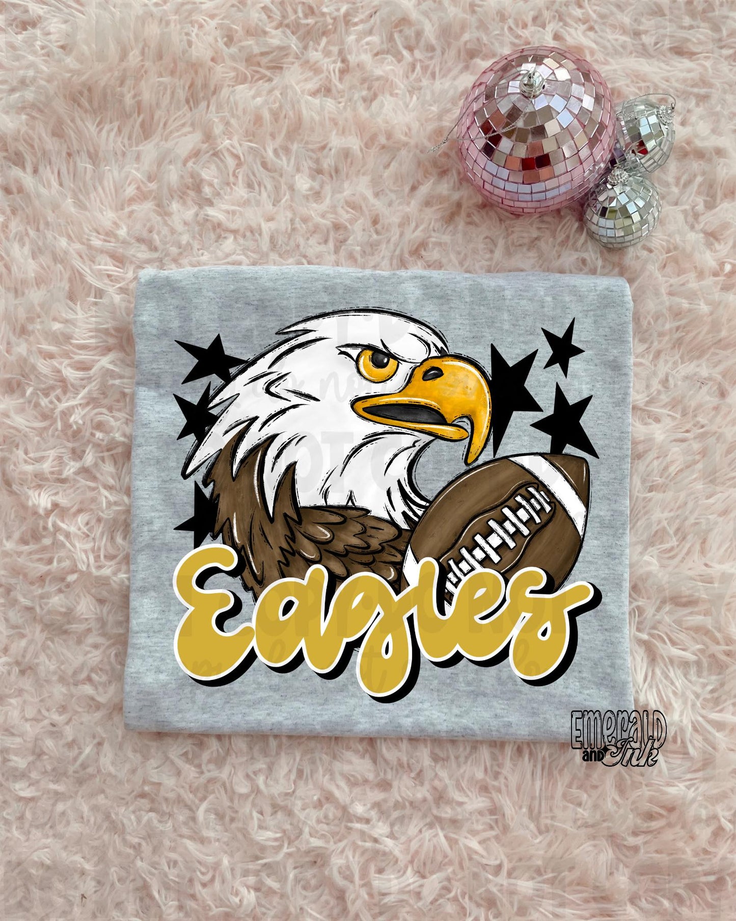 Mascot - Eagles (w/bird) - DTF Transfer - TAT 5-7 biz days