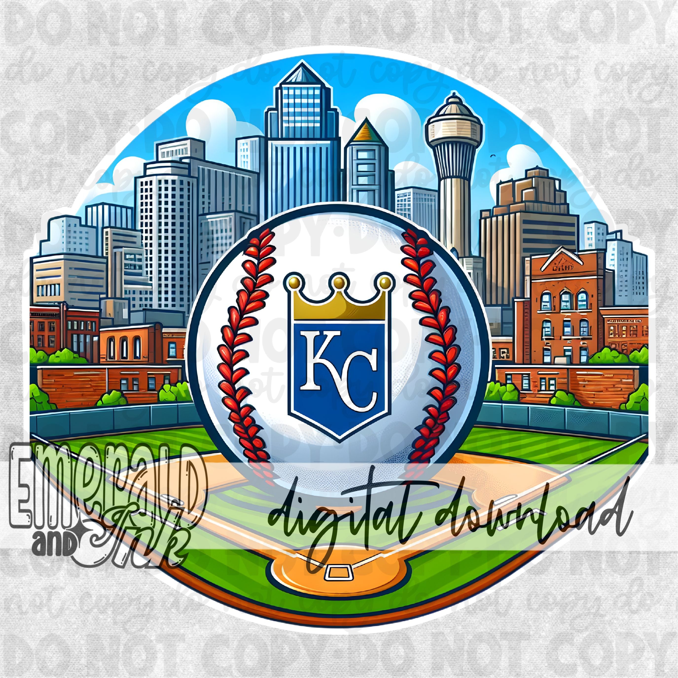 Baseball City - Kansas City – Emerald & Ink