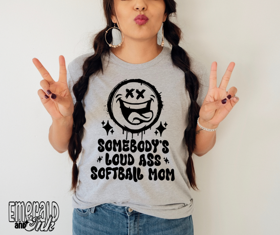 Loud Mouth softball- DTF Transfer