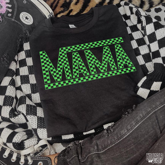 Mama Checkered Green - DTF Transfer