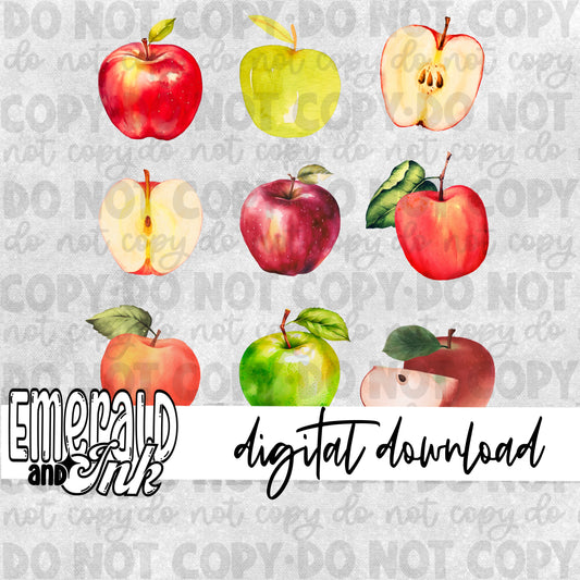 Watercolor Apples - Digital Download