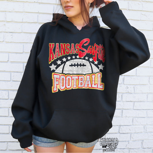 KansasSwiftie Football Blingy XL (approx 12.5”) *E&i Exclusive/Original Designer* - DTF Transfer*TAT 7 biz days