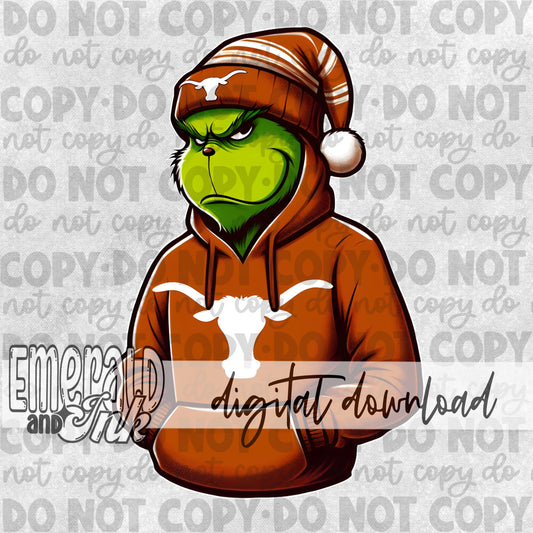 Mean Green Spirit Wear - Texas Orange - Digital Download