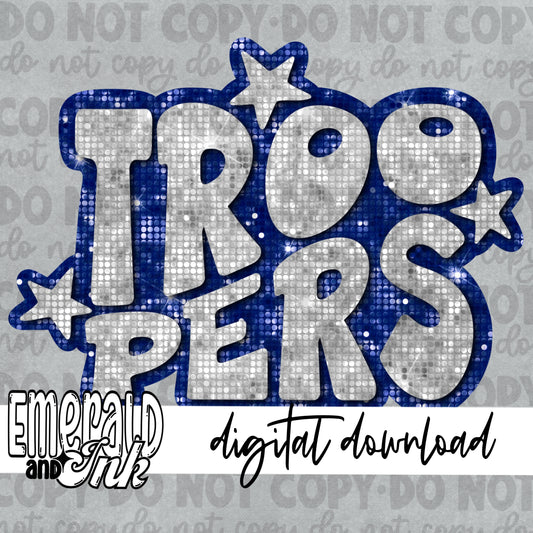 Troopers Blingy (navy & silver) - Digital Download