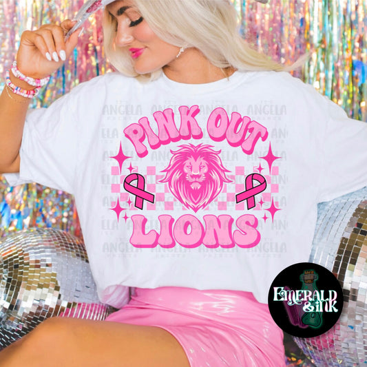 Lions Pink Out  - DTF Transfer*TAT 5-7 biz days