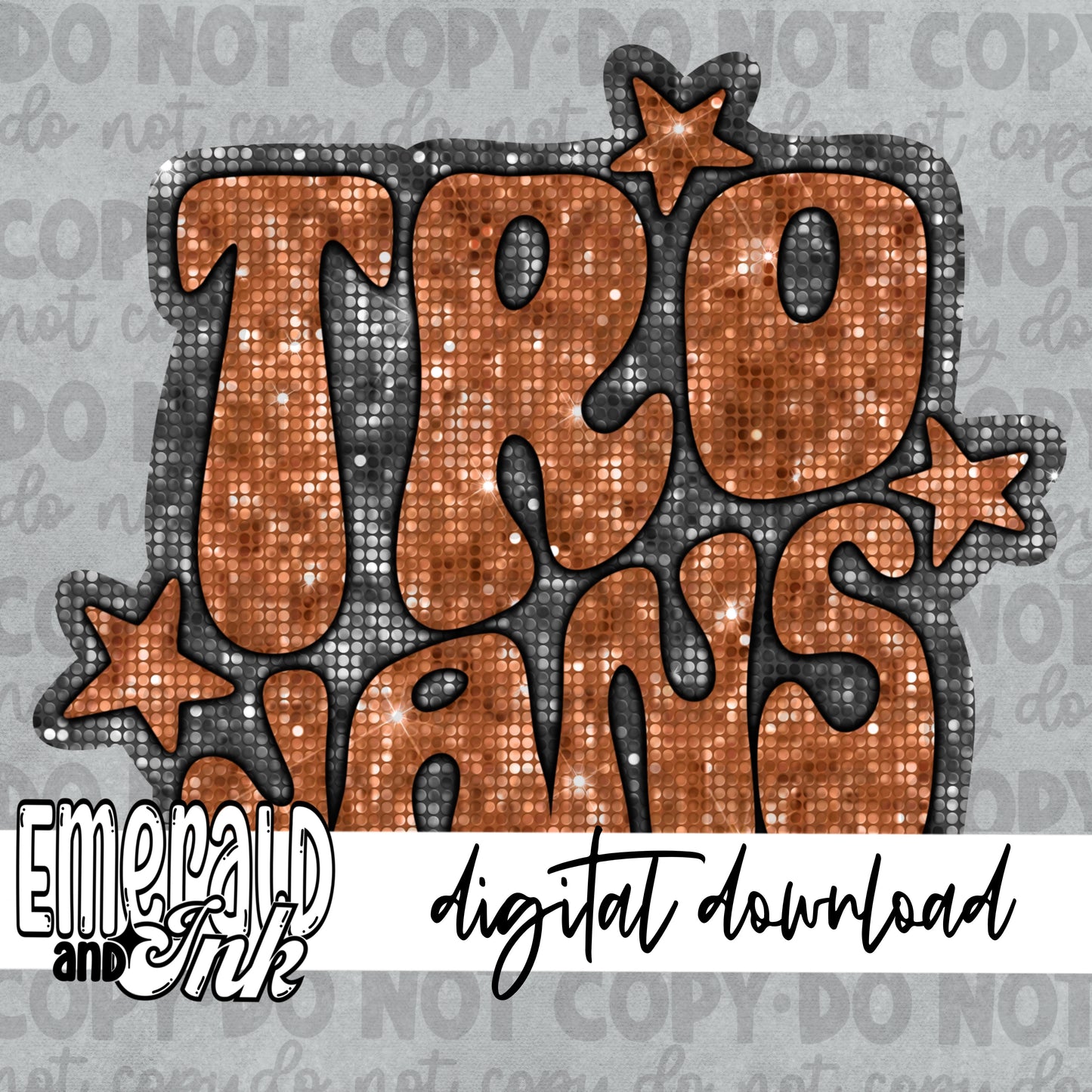 Trojans Blingy (orange & black)- Digital Download