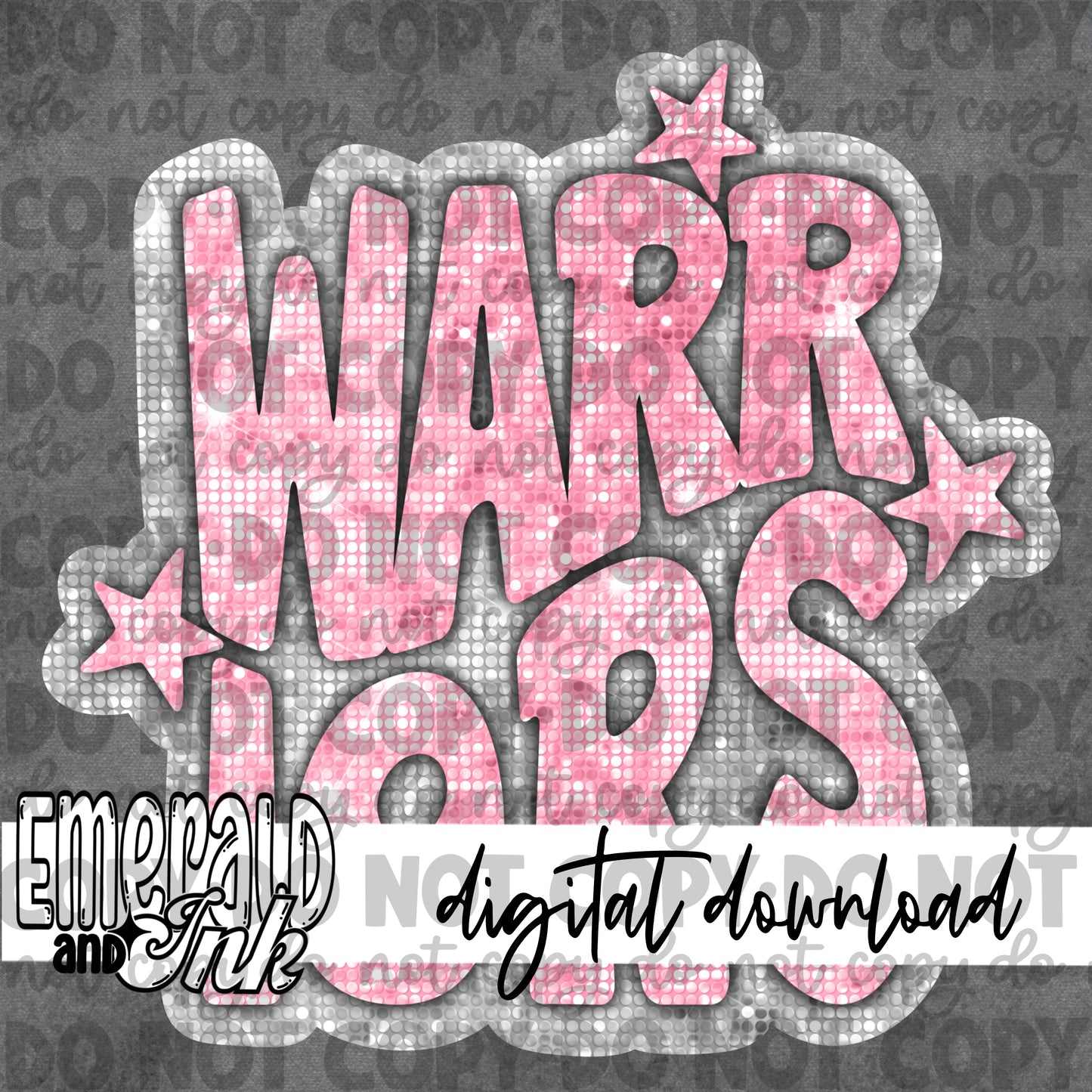 Warriors Blingy Pink - Digital Download