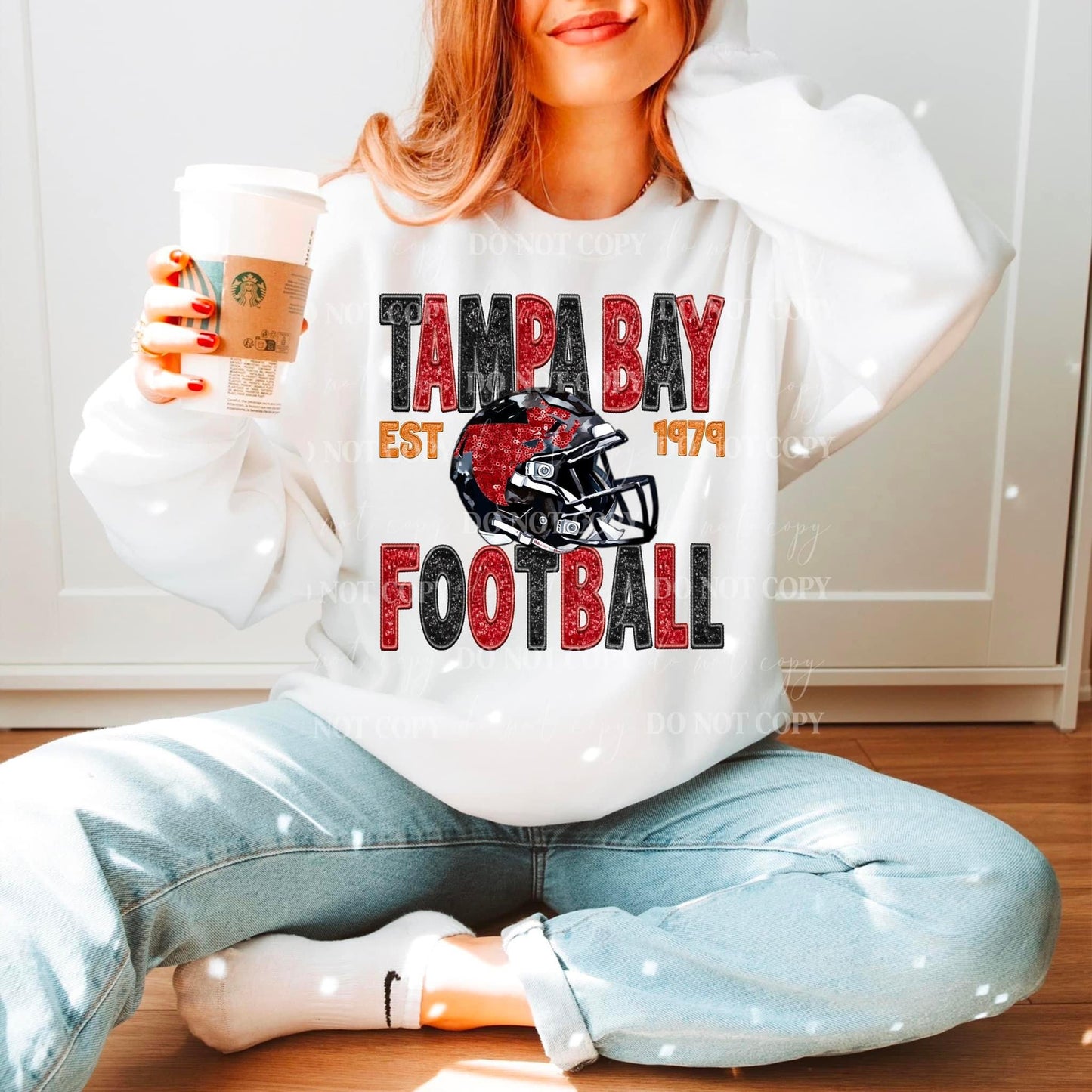 Football TB Faux Embroidery - DTF Transfer*TAT 7 biz days