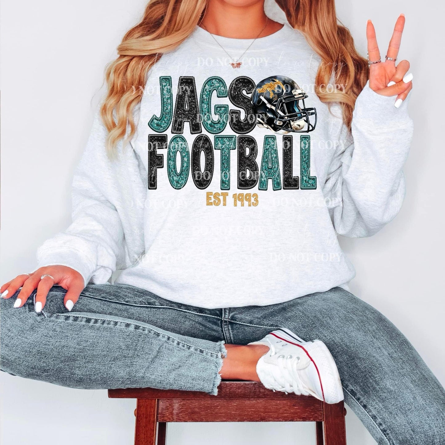 Football Jacksonville Faux Embroidery - DTF Transfer*TAT 7 biz days