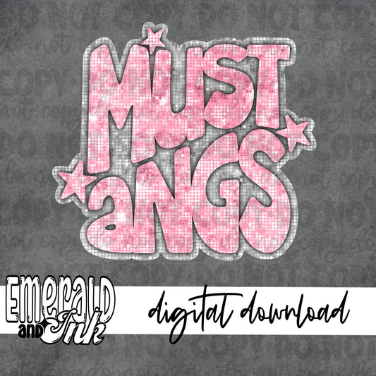 Mustangs Blingy Pink - Digital Download