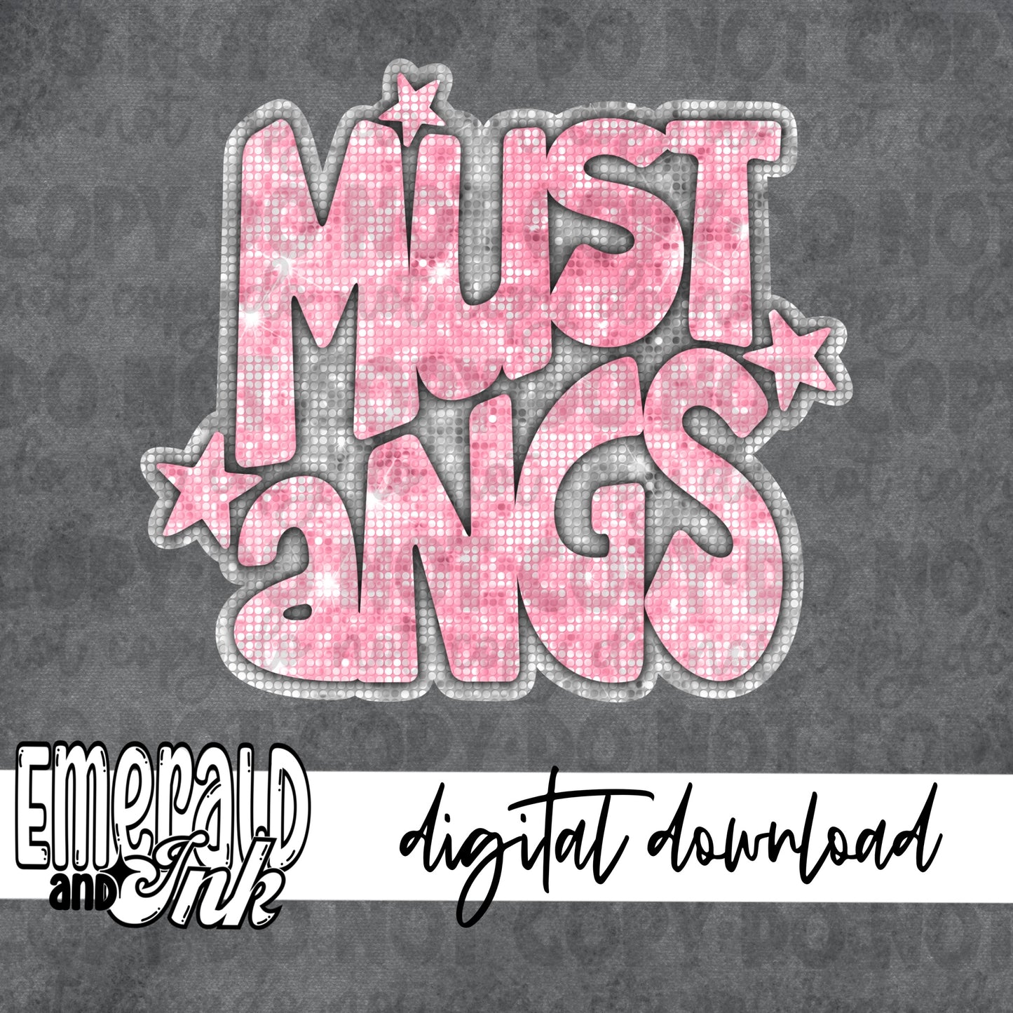Mustangs Blingy Pink - Digital Download