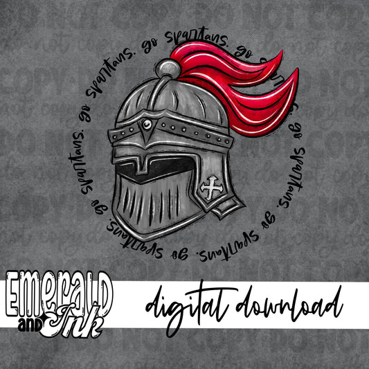 Go Spartans (red) - Digital Download