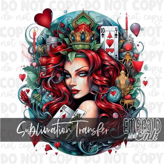 Queen of Hearts Inspired 1 - Adult Size Sublimation Transfer