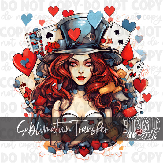 Queen of Hearts Inspired 3 - Adult Size Sublimation Transfer