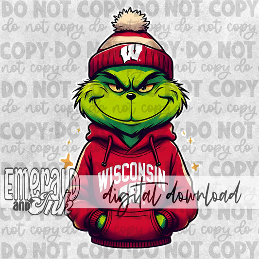 Mean Green Spirit Wear - Wisconsin Red - Digital Download