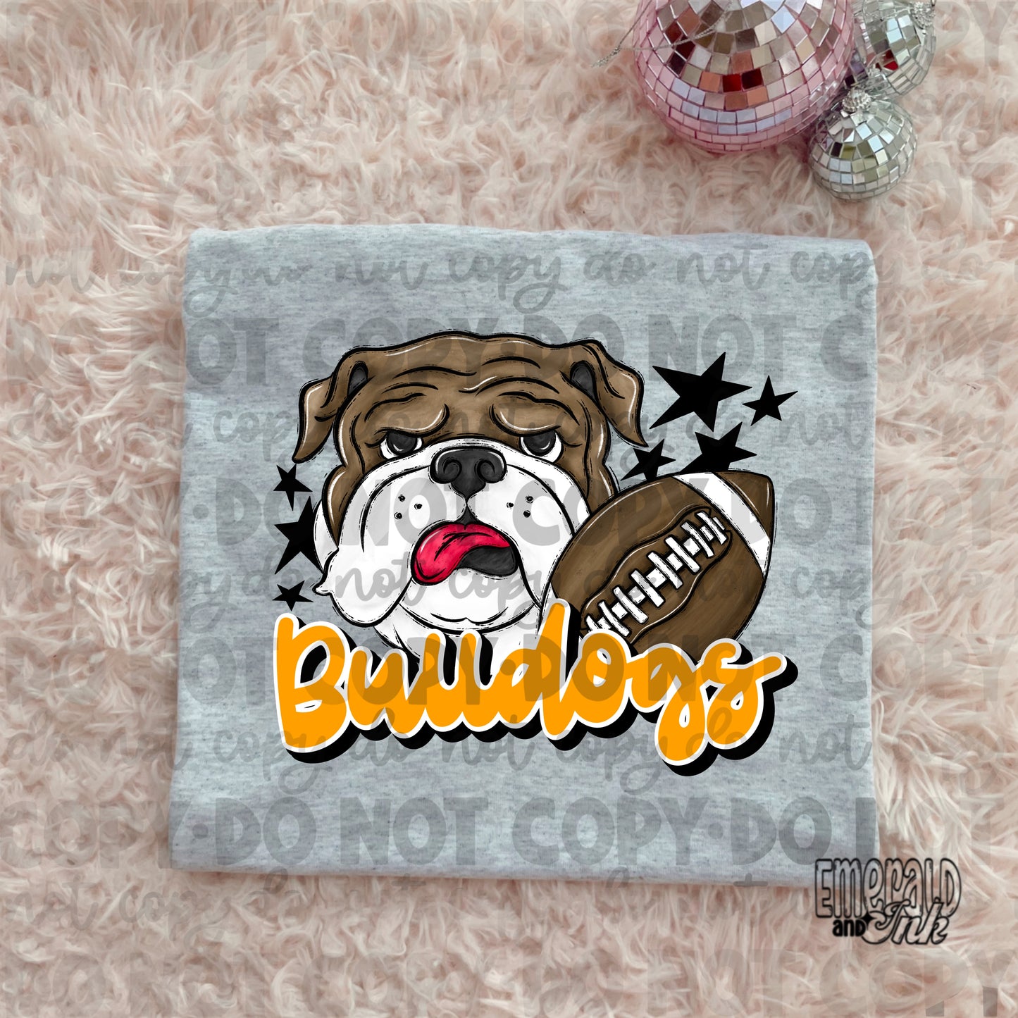 Mascot - Bulldogs (w/dog) - DTF Transfer - TAT 5-7 biz days
