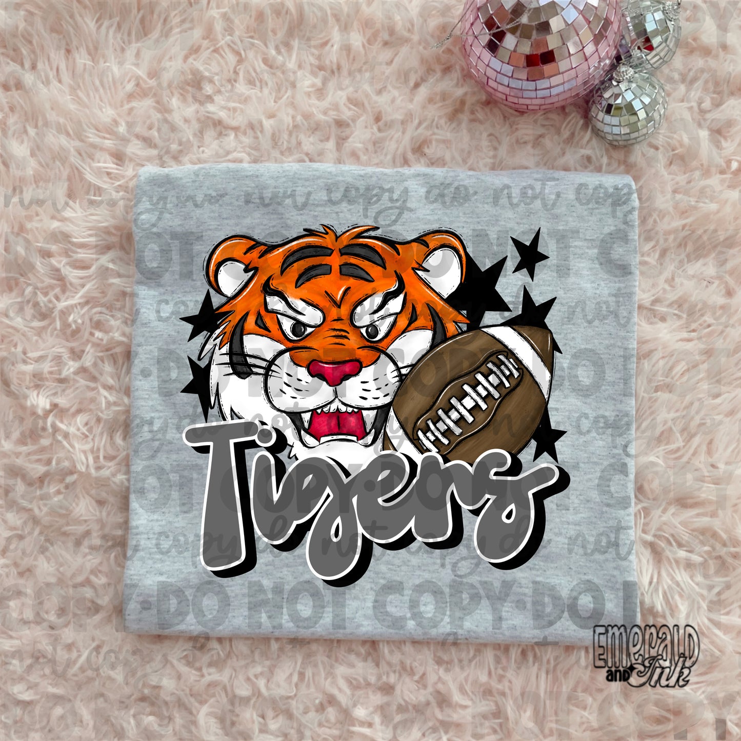 Mascot - Tigers (w/animal) - DTF Transfer - TAT 5-7 biz days