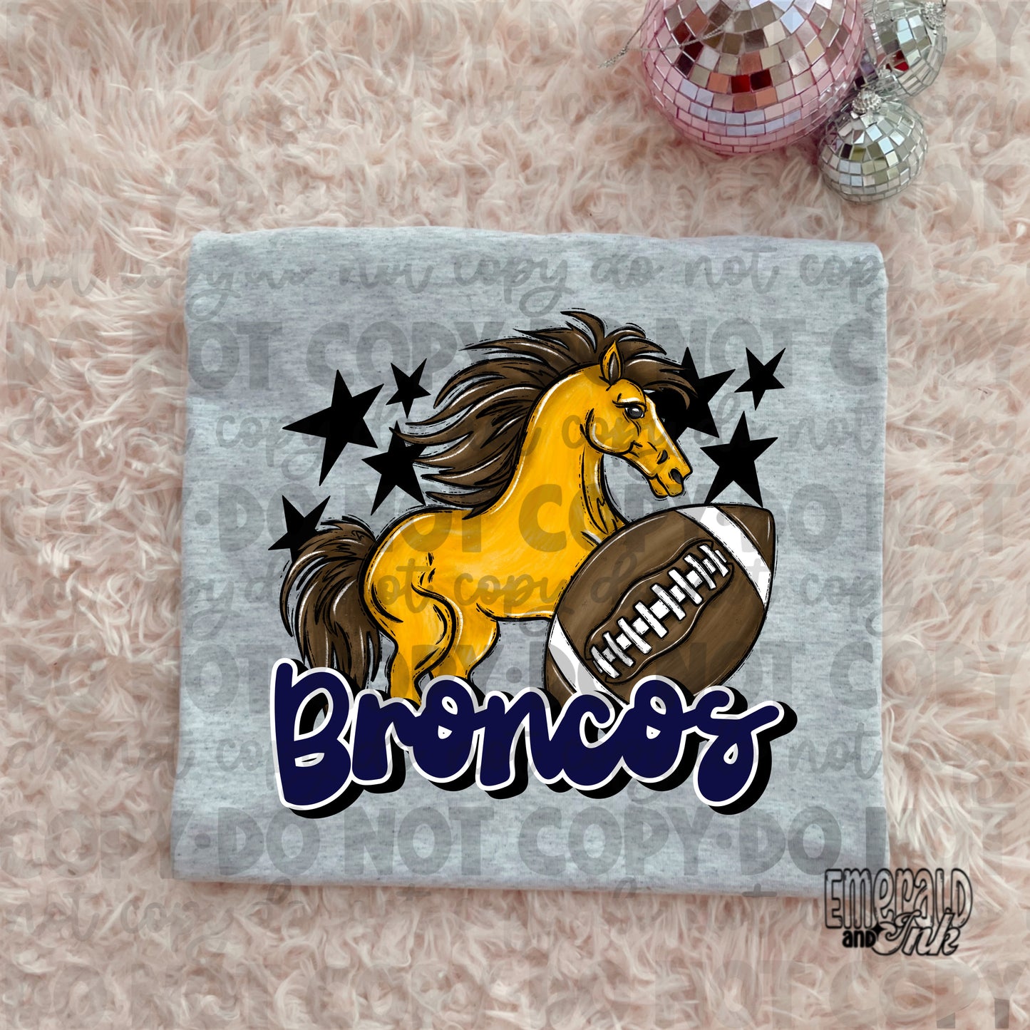 Mascot - Broncos (w/horse) - DTF Transfer - TAT 5-7 biz days