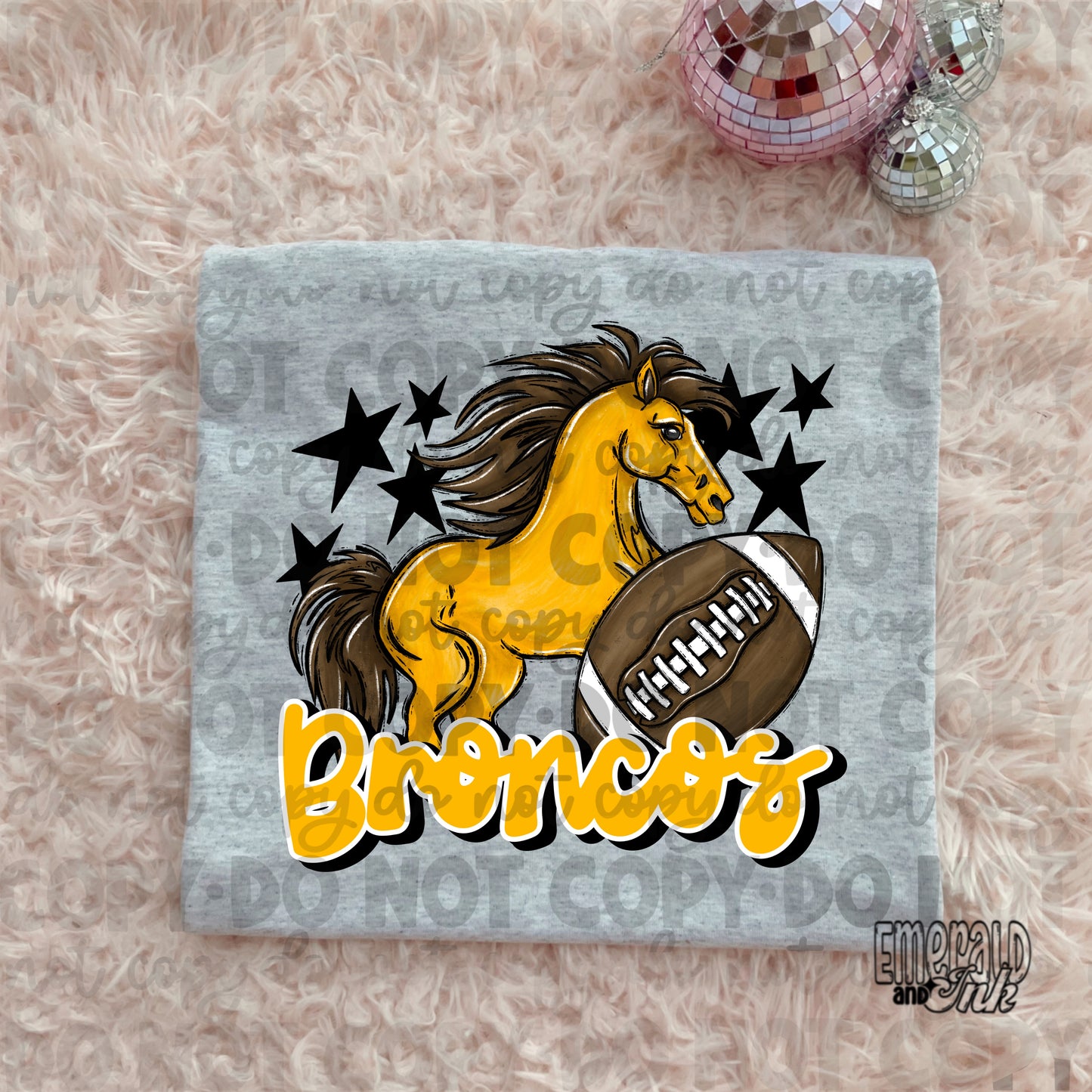 Mascot - Broncos (w/horse) - DTF Transfer - TAT 5-7 biz days