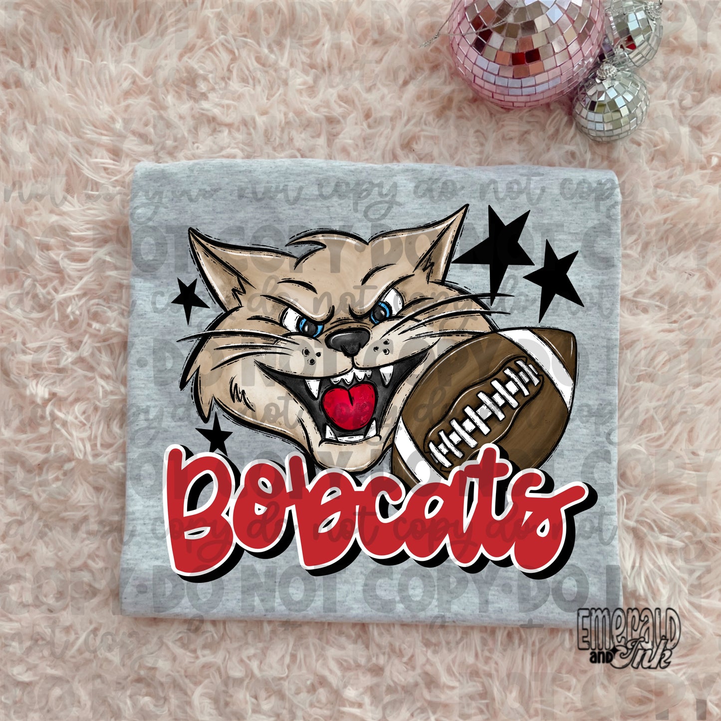 Mascot - Bobcats (w/animal) - DTF Transfer - TAT 5-7 biz days