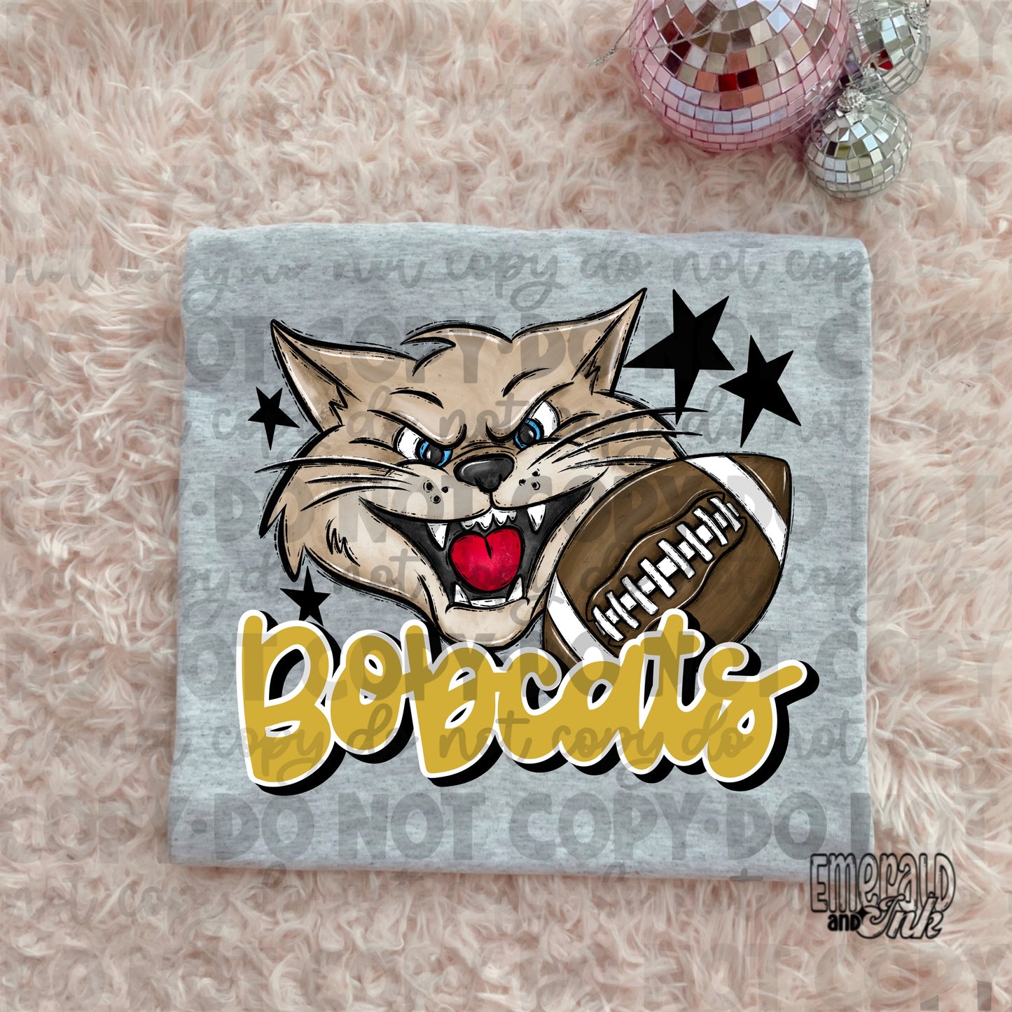 Mascot - Bobcats (w/animal) - DTF Transfer - TAT 5-7 biz days