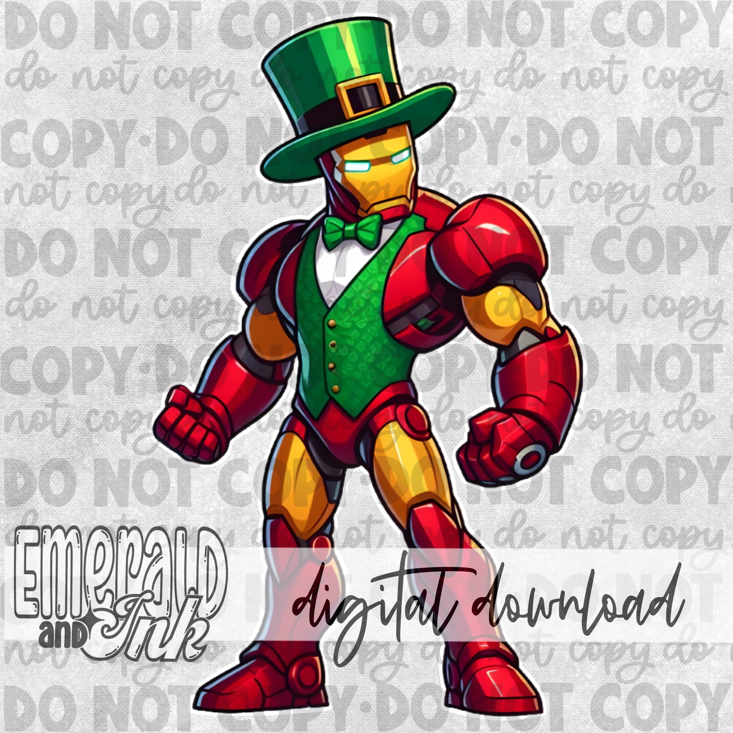 St Patricks Day Armor Man - DIGITAL Download