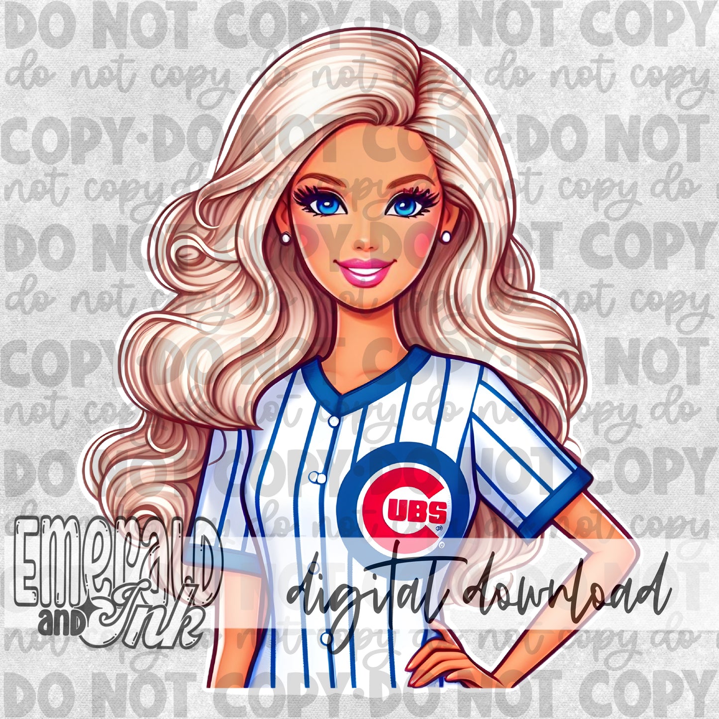 Baseball Doll - Illinois - DIGITAL Download