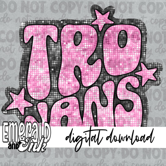 Trojans Blingy (Dark Pink & Blk) - Digital Download