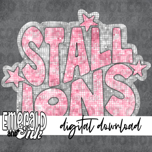 Stallions Blingy Pink - Digital Download