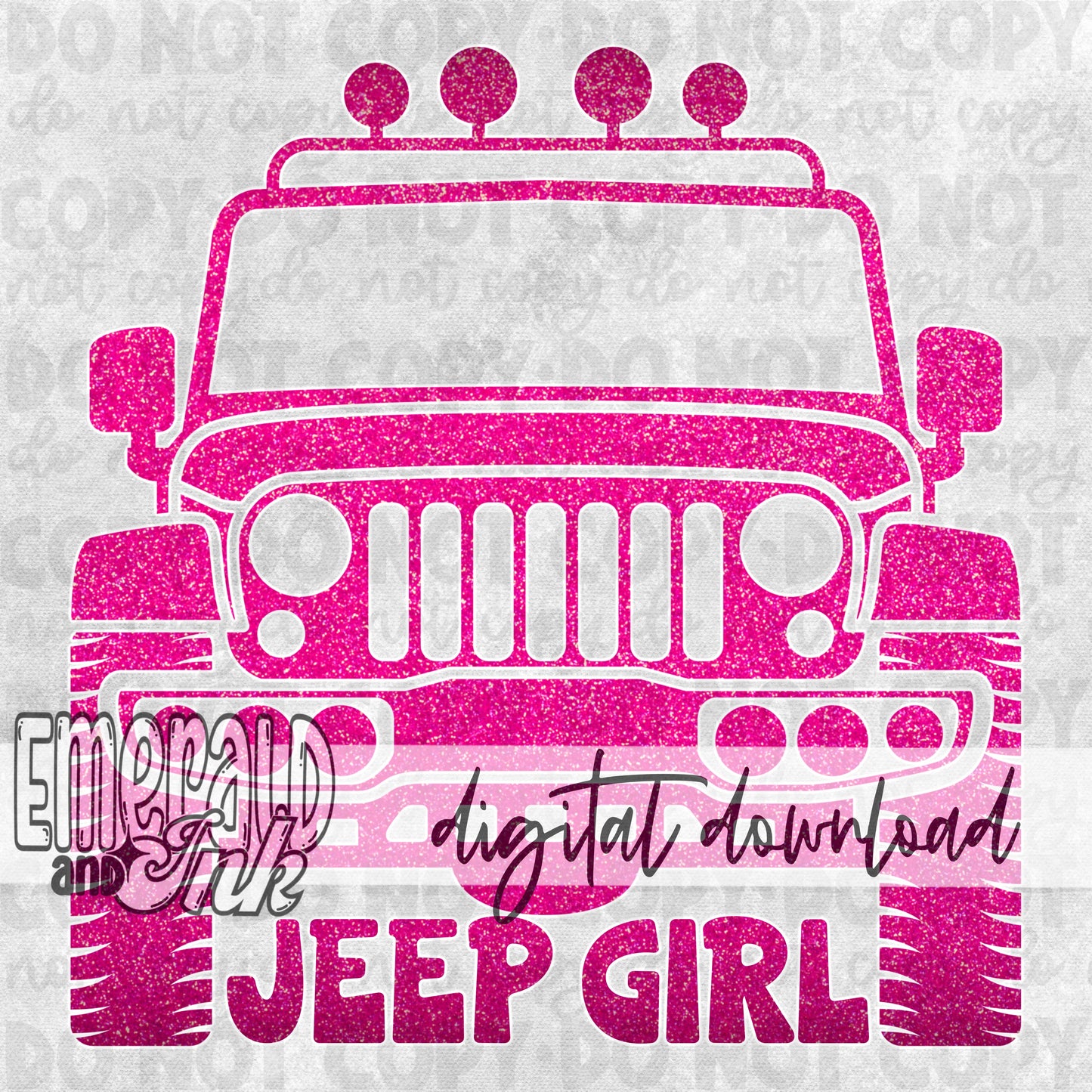 Jeep Girl Pink - DIGITAL Download