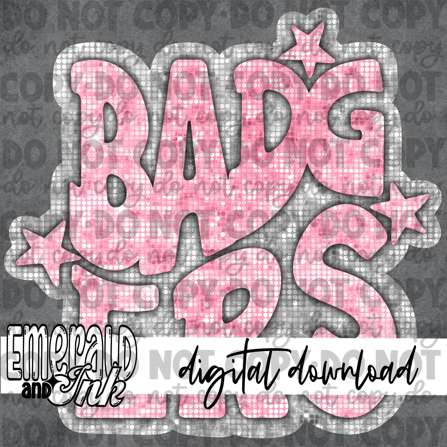 Badgers Blingy Pink - Digital Download