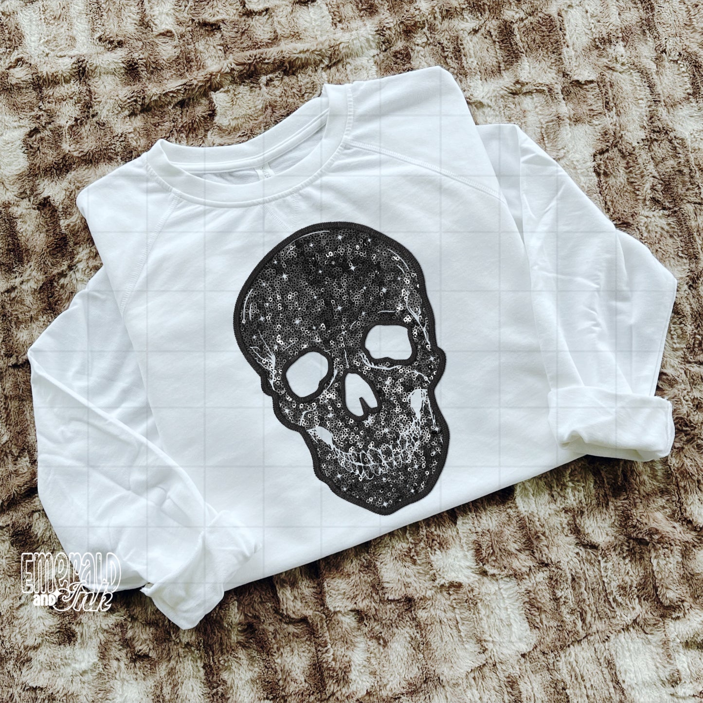 Starry Skull Faux Embroidery - DTF Transfer*TAT 5-7 biz days