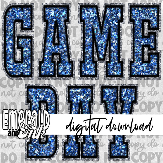Game Day Glitter (blue)  - Digital Download