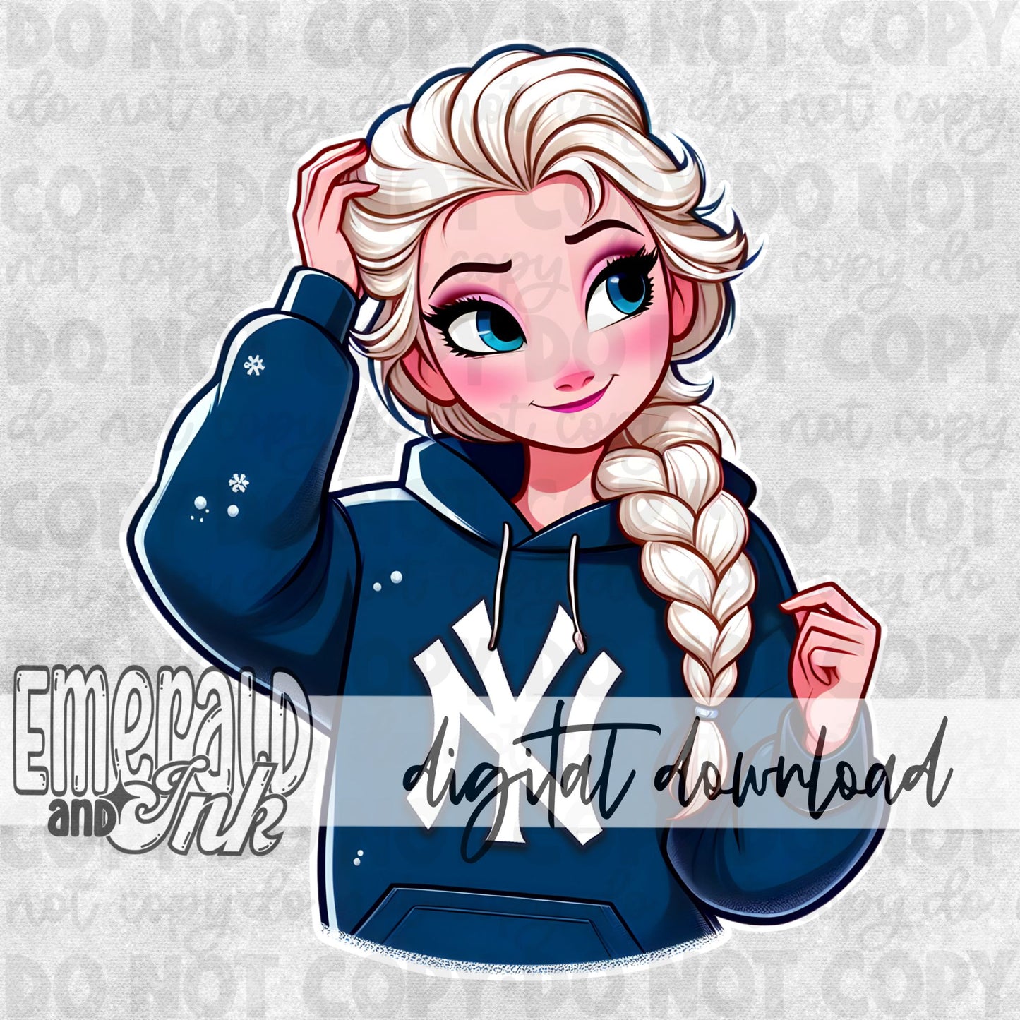 Ice Queen - NY Blue Baseball - Digital Download