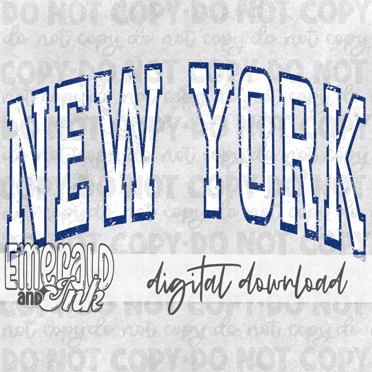 Varsity New York White/Navy - DIGITAL Download
