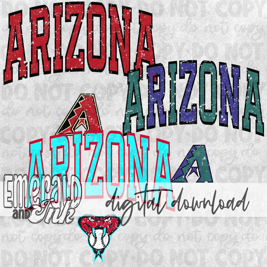 Arizona Baseball (Set of 3 desings) - DIGITAL Download