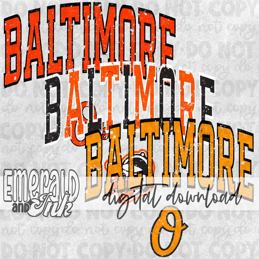 Baltimore Baseball (Set of 3 desings) - DIGITAL Download