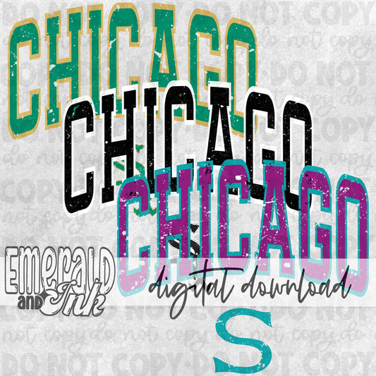 Chicago 2 Baseball (Set of 3 designs) - DIGITAL Download