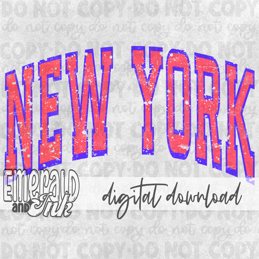 Varsity New York Coral/Royal - DIGITAL Download