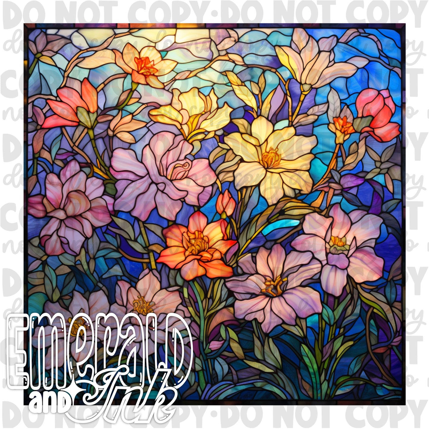 Pastel Elegance Stained Glass DIGITAL