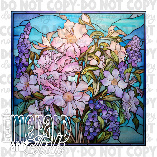 Pretty in Purple Stained Glass DIGITAL