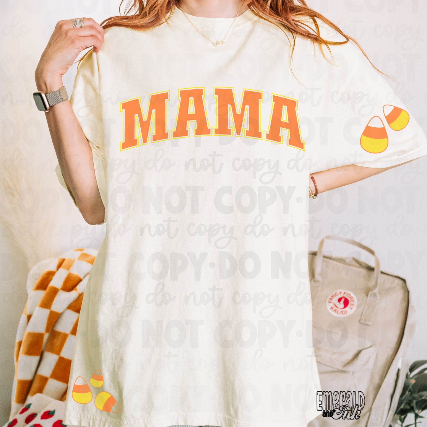 Candy Corn Mama - REGULAR 2 color screen print transfer