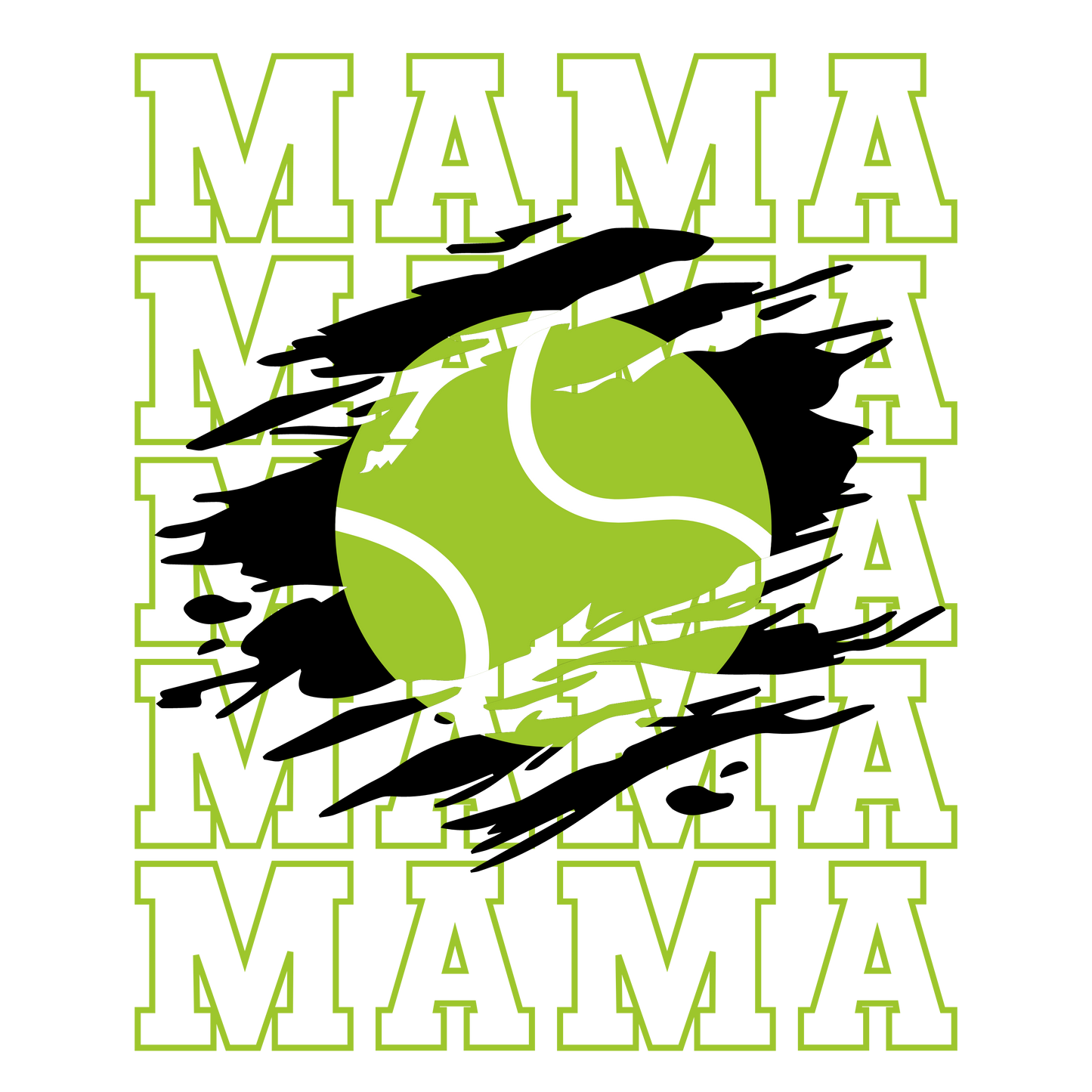 Mama Stacked Tennis (Ball) - DIGITAL Download