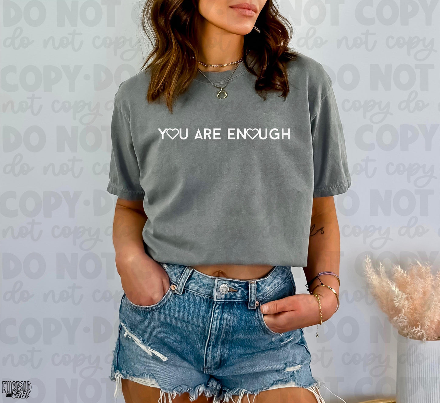 You are enough (3 to a sheet) - screen print transfer