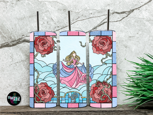 Princess Stained Glass - 20oz Tumbler Sublimation Transfer