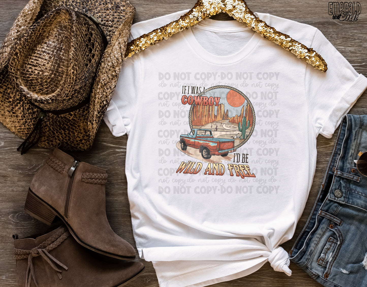 If I was a cowboy - Adult Size Sublimation Transfer